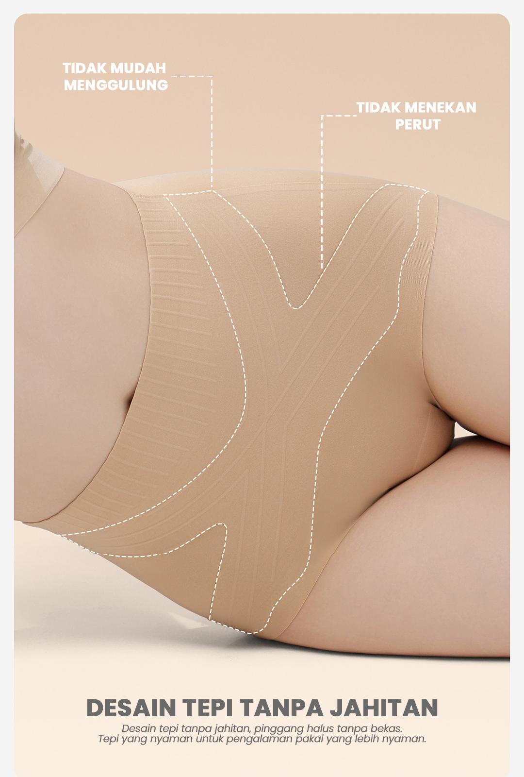 MISSWISS (3 Pcs) - Celana Dalam Seamless Wanita Pinggang Tinggi | Membentuk | Mengontrol Perut | Mengangkat Pinggul | Size M–2XL | #8562 MISSWISS (3 Pcs) - Celana Dalam Seamless Wanita Pinggang Tinggi | Membentuk | Mengontrol Perut | Mengangkat Pinggul | Size M–2XL | #8562