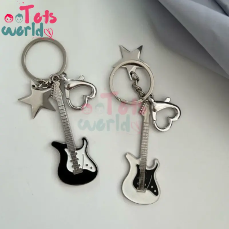 Totsworld - Gantungan Kunci Guitar Couple Pasangan - Keychain Guitar 4