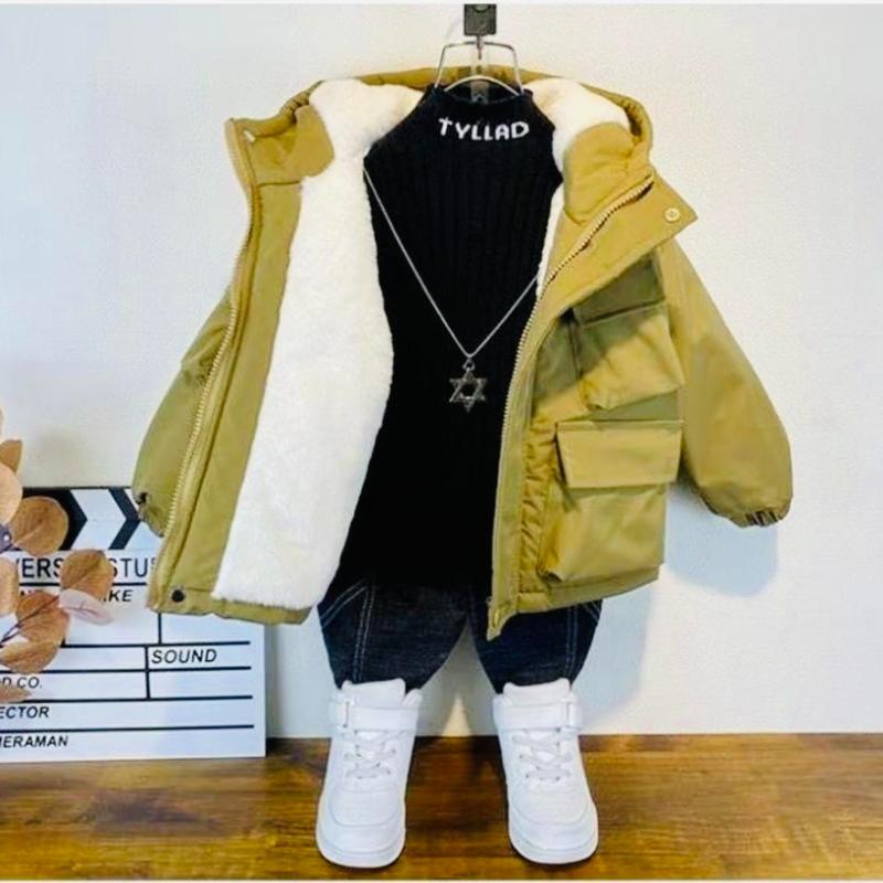 15-42 KG Áo khoác GIÓ LÓT LÔNG Cho Bé Trai Gái Vải Tráng Bạc Cản Gió Chống Nước Giữ Ấm Cơ Thể Voi áo kaki quần nỉ