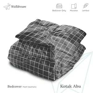 Bedcover Only 140x220 double Aesthetic/Kotak Minimalis