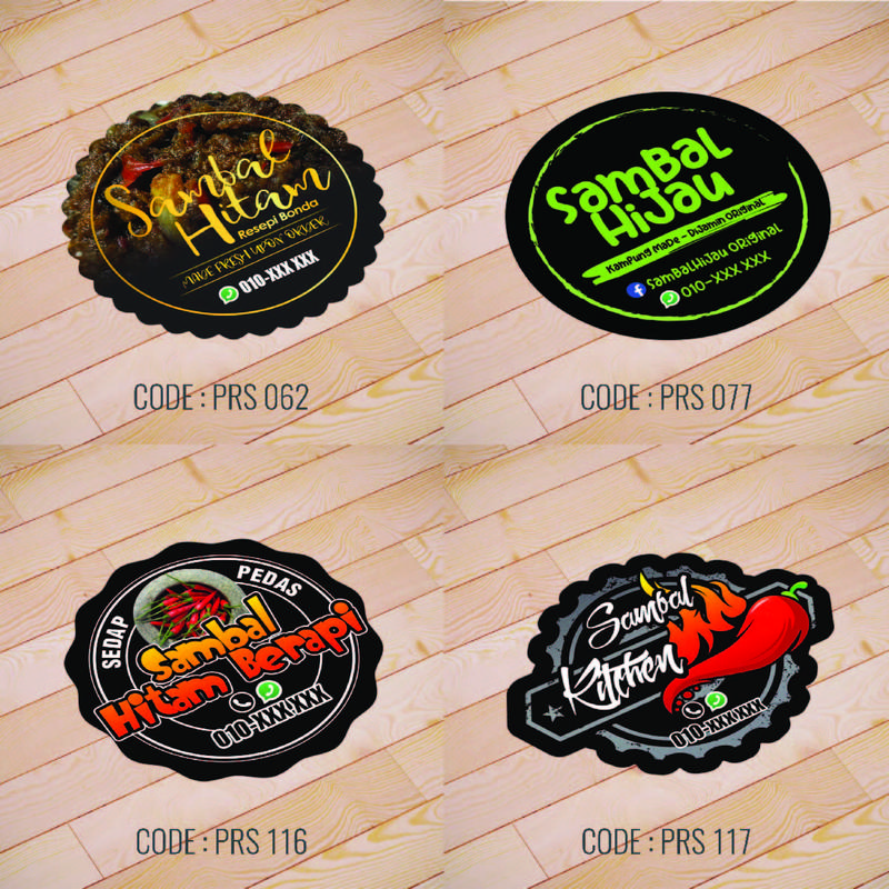 STICKER SAMBAL HITAM SAMBAL GARING SAMBAL SAMBAL IKAN BILIS SOS ...
