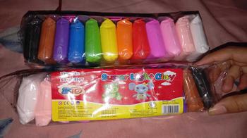 Product Review of Clay Polymer Mainan Anak Isi 12pcs Edukasi Slime Clay Dough Colour Play JM Permainan from —**ɞ 1