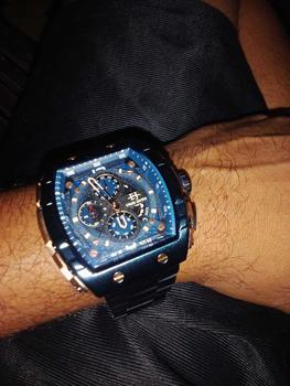Product Review of DISKON jam tangan  !! Evans Jayden Jam Tangan Pria 9554-1 Rantai Stainless Steel Kaca Sapphire Chronograph Water Resistant 5ATM Air Bahan Watches Waterproof from A**a 1