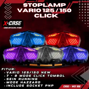 X-Case Lampu Stoplamp Led Vario 125 150 New 2018-2020 Led Stop Belakang Vario New Running WD 108