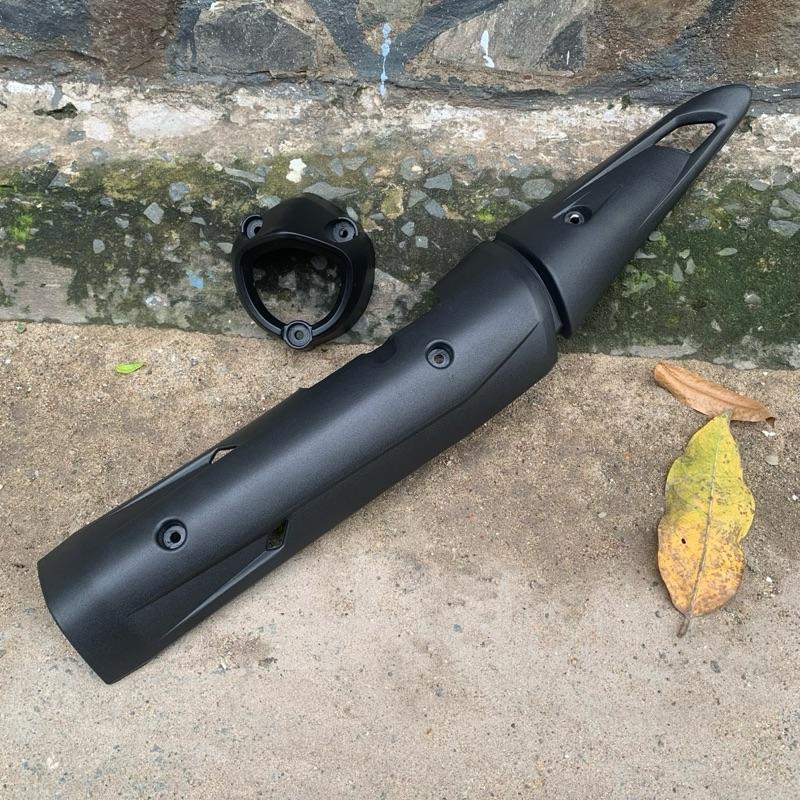 Ốp pô và chụp đích pô xe exciter 150 giả zin đích đen Phụ Kiện Phụ Tùng