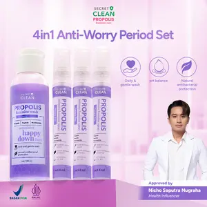 [NAD] Secret Clean Propolis Feminine Wash & Spray Care Package 2/3/4 Pcs - Sabun Miss V anti bau, keputihan, gatal - Sabun wangi miss v tanpa alkohol - Sabun area intim - Sabun keset miss v