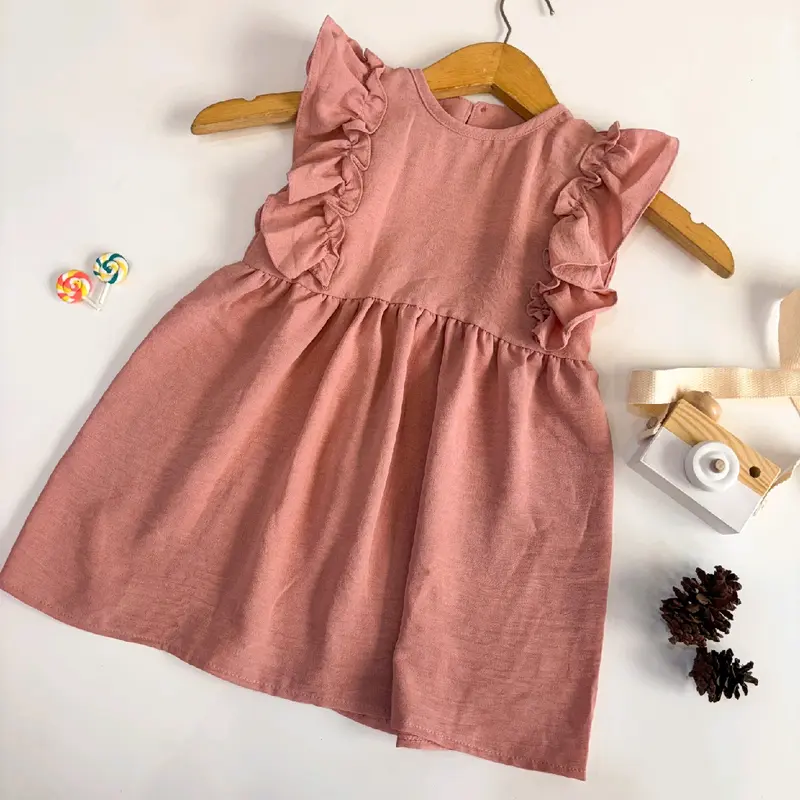 Viene. kids Dress terusan daster lucu anak perempuan cewek girl kids crinkle polos kancing lengan balon kekinian terbaru 2024 kiyowo korean style ala korea gemes cantik panjang bayi crinkle  adem dingin lengan pendek usia umur 1 2 3 4 5 tahun Fashion 2