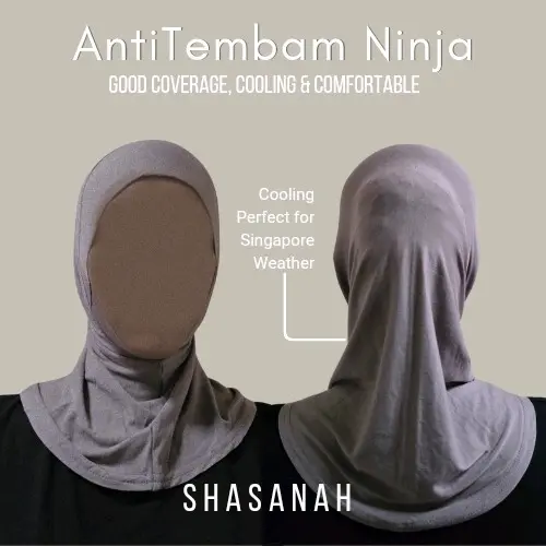 SHASANAH NINJA ANTI TEMBAM COTTON COOLING FREESIZE pink summer