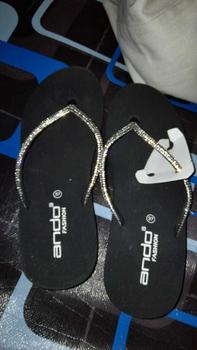 Product Review of Ando Sandal Wedges Jepit Wanita - Ando Nice Blink Hitam from F**y 1