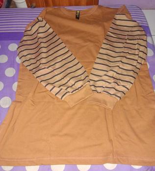 Product Review of QR PROJECT ID - KAOS POLOS OVERSIZE LENGAN PANJANG STRIPE SALUR WITH SLIT from T**e 2