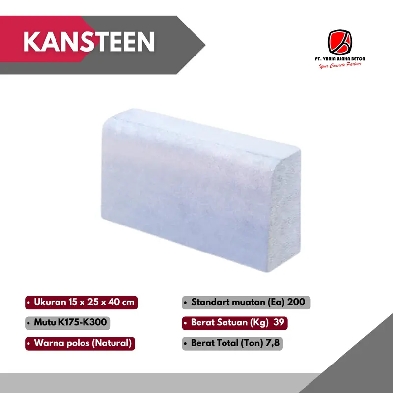 Kanstin (Kerb) 15x25x40 Varia Usaha Beton 0