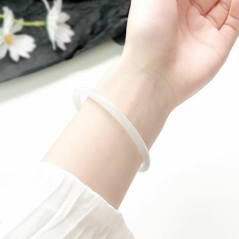 Product Introduction of Vòng Tay Ngọc Bích Giả, Men Màu, Vòng Tay Cô Gái, Phong Cách Cổ Trang, Phụ Kiện May Mắn 5
