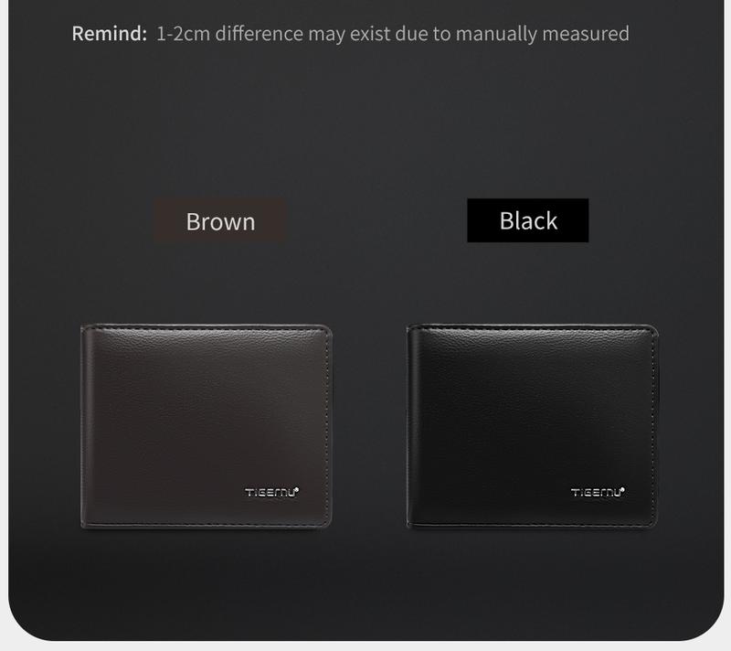 Product Introduction of Tigernu Men's Wallet PU Leather Purse Fashion Men Short Wallet Business Coin Pocket Credit Card Holder Male Small Money Bags With Gift Box Member Price T-S8008 20