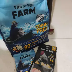 FARM - Bite of Wild Makanan Kucing Premium Untuk Perawatan Pencernaan Sensitif Kulit Dan Bulu Tinggi Protein 1.5kg 3kgTuna Dan Salmon