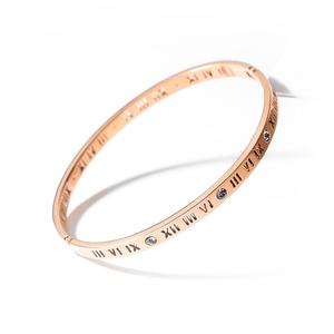 New Titanium Steel Buckle Bracelet Non Fading Roman Numeral Ins Style Light Luxury Premium Jewelry