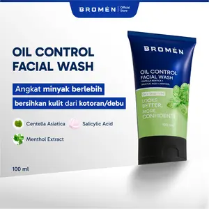 BROMEN OIL CONTROL FACIAL WASH 100mL | SABUN CUCI MUKA BERMINYAK | SKINCARE COWOK | PERAWATAN PENCUCI WAJAH LAKI-LAKI