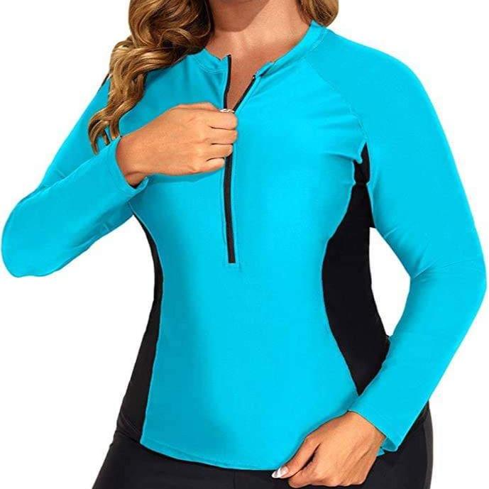 STEPHANIE WOMENS RASHGUARD LONGSLEEVE & CYCLING SET SWIMWEAR 0