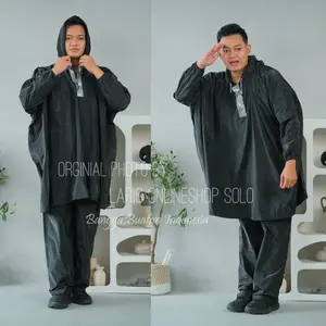 Jas Hujan Ponco Lengan Celana Modern Ibex / Modern Jas Hujan Jumbo Mantol PVC Ibex Rainwear/ Jas Hujan Kelelawar Lengan Celana Modern