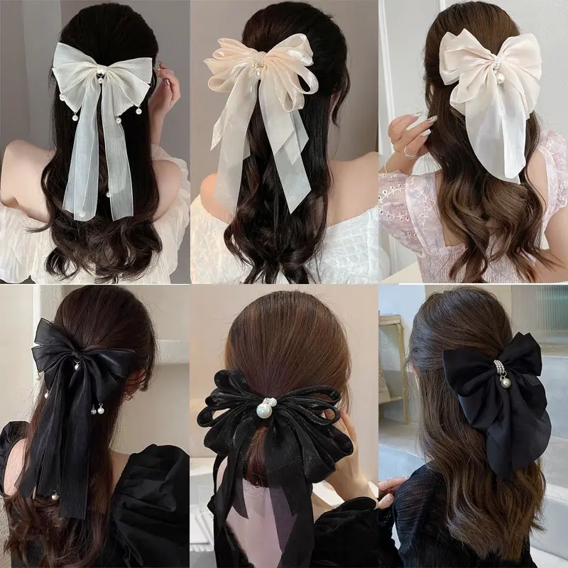 Thích hợp cho phụ nữ, phụ kiện tóc, cà vạt ruy băng, kẹp tóc bện, tóc công chúa, phụ kiện kiểu tóc Chun