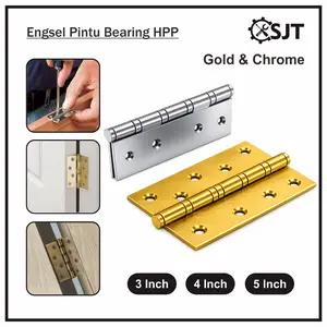 SJT - Engsel Pintu Bearing 3" 4" 5" inch / Engsel Pintu / Engsel Jendela HPP Chrome Gold Logam engsel pintu kamuflase