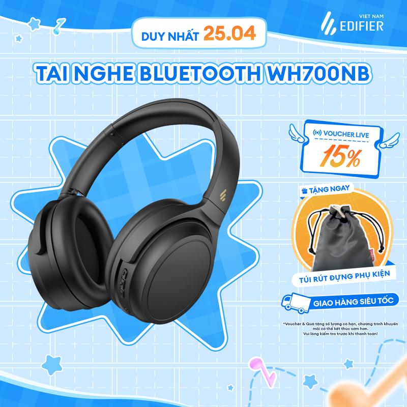 Tai nghe chụp tai chống ồn không dây EDIFIER WH700NB/WH700NB Pro | Phát nhạc lên tới 68H | Khử tiếng ồn môi trường | BH 12 tháng Nhét Tai Nghe Nhạc Earphone