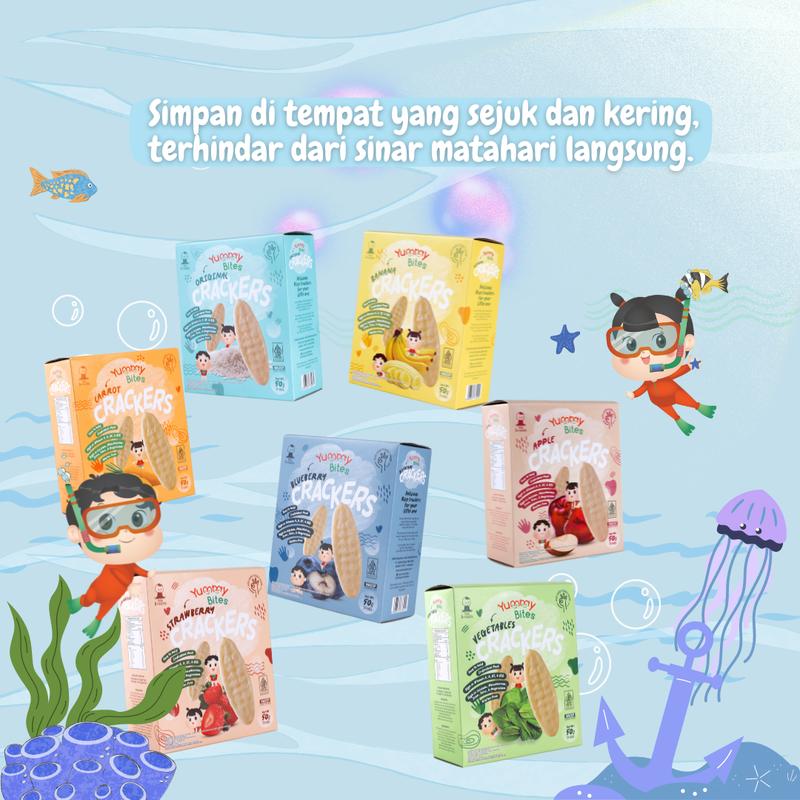 Yummy Bites Rice Crackers 50gr I BabyPausShop I Camilan Bayi Sehat - Camilan Anak Anak Kids 4