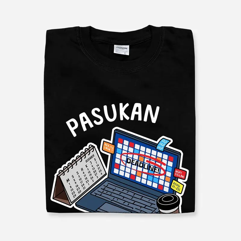 Aloomni Kaos Pasukan Anti Prei T-shirt Cotton Combed 24s Baju 6