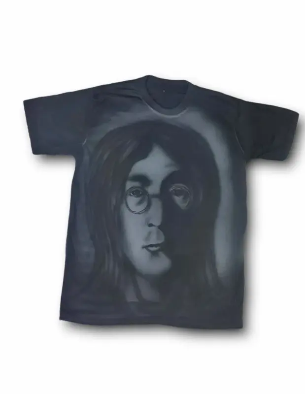 Mangap T Shirt John Lennon Airbrush Combed Custom Kaos Lokal Pria Oblong Distro Polos Surfing Keren 2