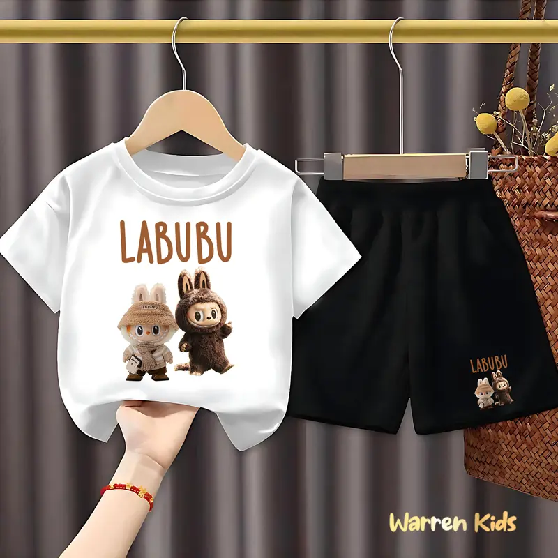 Setelan Kaos Anak-Anak Untuk Usia 1-10 Tahun - Set Anak Cewek/Cowok Bisa Pakai 0