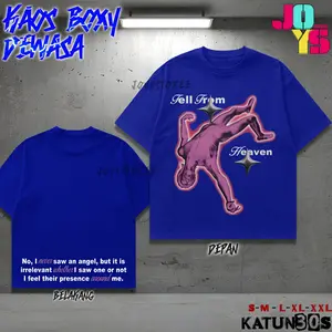 Boxy Oversize T-Shirt Blue El*ctric Gen**sis - Fallen Angel - Tersedia 6 warna berbeda