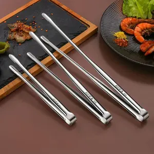 Stainless steel barbecue tongs Japanese bread tongs food
