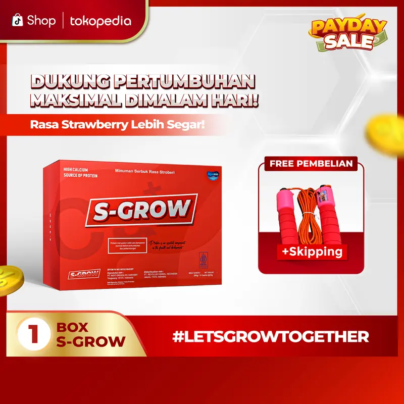 [FLASH SALE] S-GROW Susu Peninggi Badan - Kalsium Murni, Kolagen, Malt Extract Barley & Fosfor 0