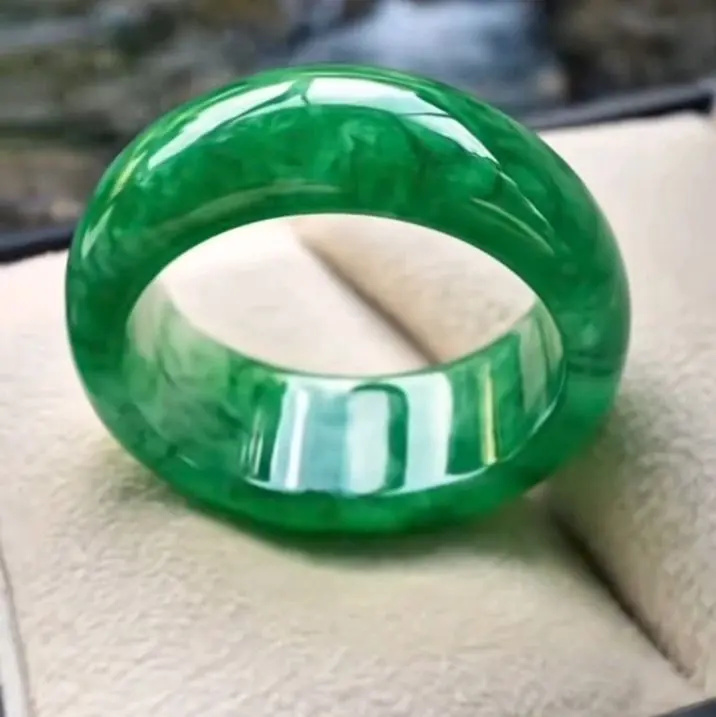CINCIN GIOK IMPERIAL JADE NATURAL CINCIN WARNA HIJAU LUMUT CINCIN PRIA CINCIN WANITA