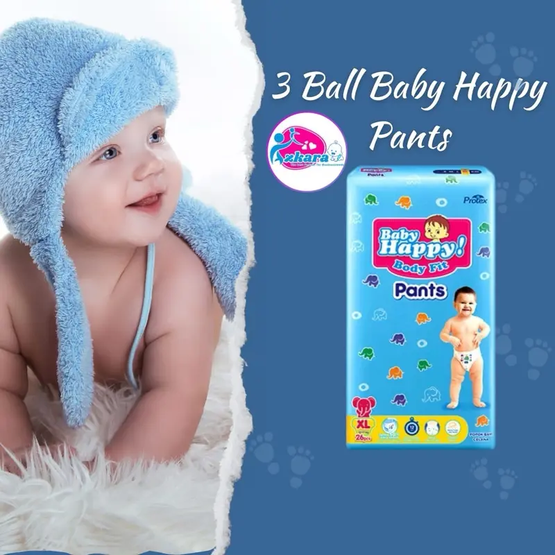 2&3 Ball Baby Happy Pants All Size Diapers  Popok bayi 4