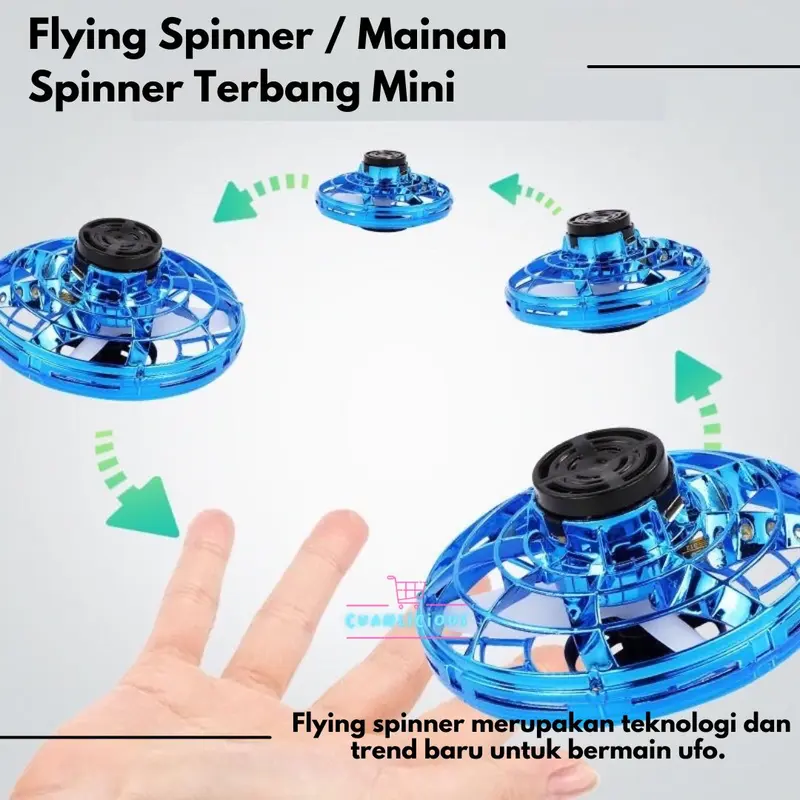 Flying Spinner / Mainan Spinner Terbang Mini Bentuk Ufo 2