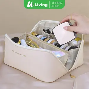 U-Living Tas Make Up Washbag Tas Kosmetik Ins Organizer Travel Bahan PU Premium TM00X