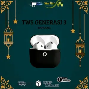 [PROMO] TWS Generation 3 Wireless Stereo TWS Bluetooth Bass Earphones Smart White