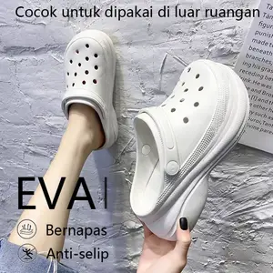 Sandal Wedge Paus Kecil Wanita 2026 Baru Musim Panas Anti Slip Sol Tebal Tinggi Nyaman Dipakai Luar Ruangan Bahan EVA Lembut