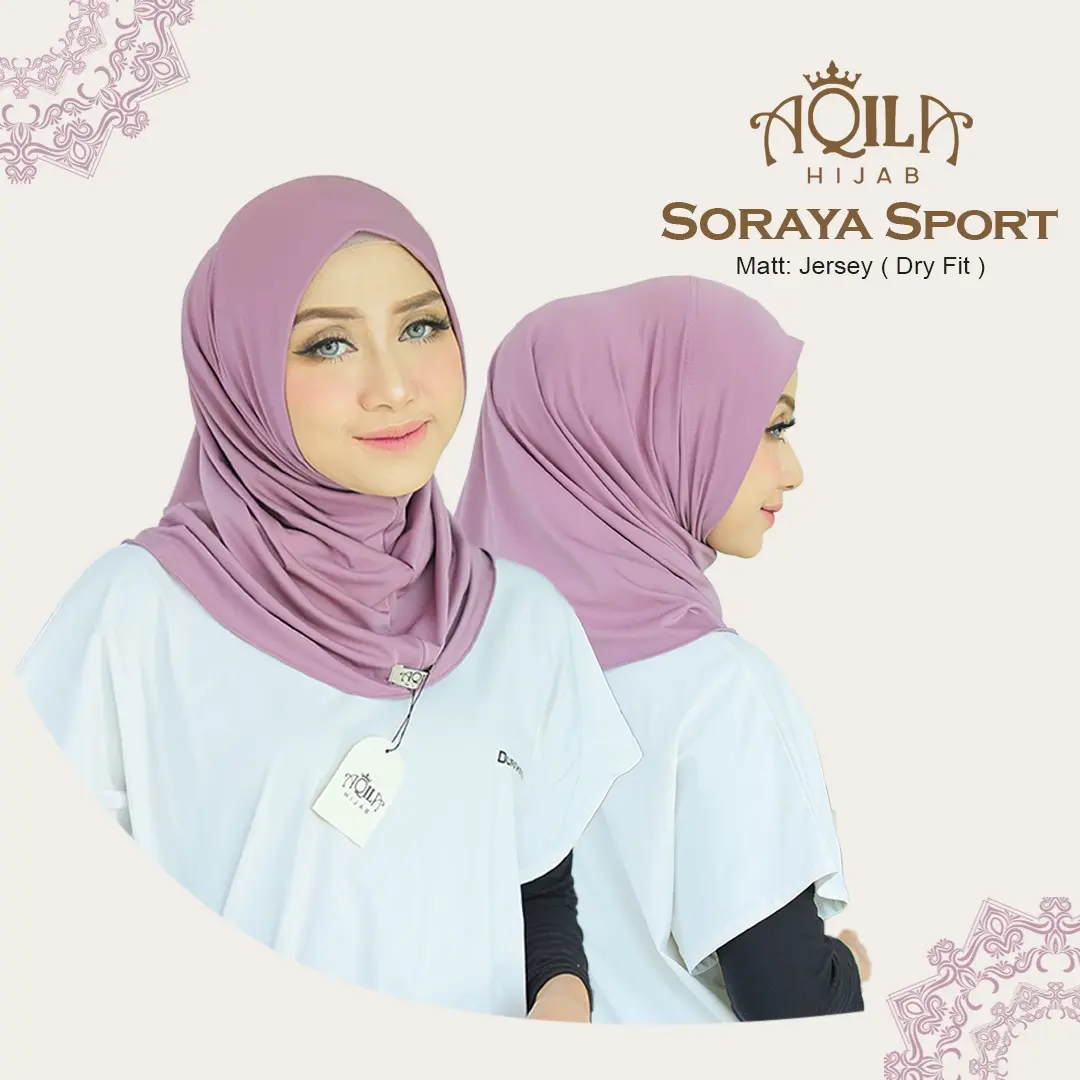 Aqila Hijab - Soraya Hijab Malay Sporty Jersey / HIjab Instan Sporty Pet Malay