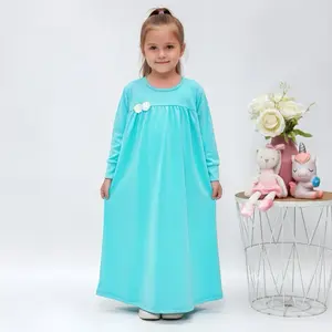 Rapunzelkids Gamis Anak dan Remaja usia 3-12 tahun Gamis Manasik Polos Renda Style Premium Bahan Katun Vista Terry Nyaman dan Stylish untuk Si Kecil