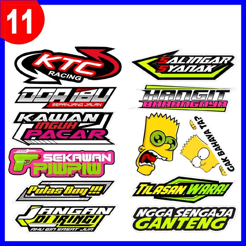 STIKER Motor Cutting isi 12 pcs - Hologram dan Vinyl - Paper, Stationery - Car 4