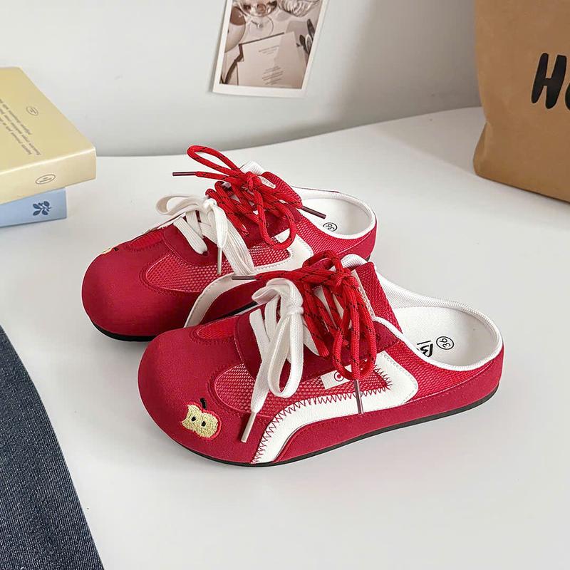 [MỞ BÁN-TẶNG THÊM DÂY] Giày Sục Thoáng Khí, Thiết Kế Hoạt Hình Dễ Thương, Dành Cho Nữ, Dép Đế Cao Su Non Chống Trượt QCCC-FULLBOX