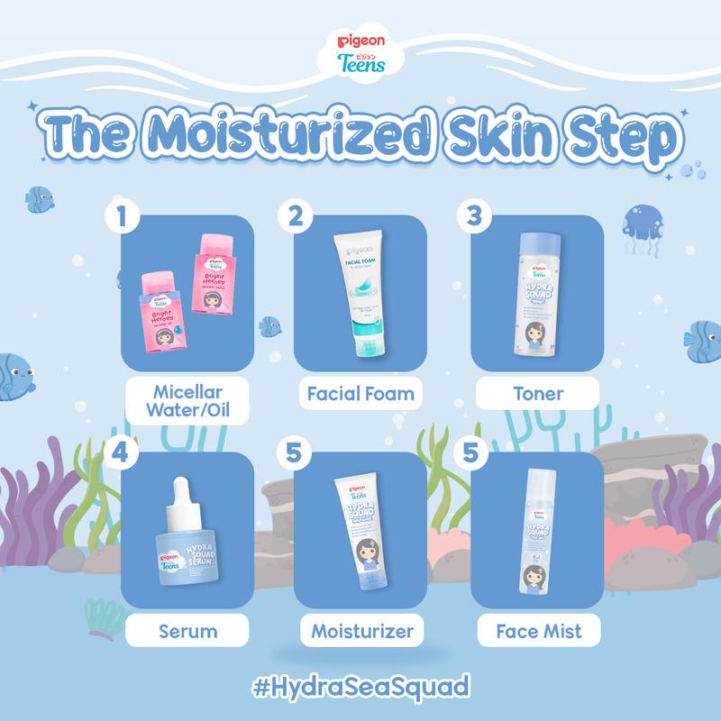 Pigeon Teens Hydra Squad Face Mist 50ml | Skincare Remaja | Ekstra Melembapkan | Hyaluronic Acid & Witch Hazel 3