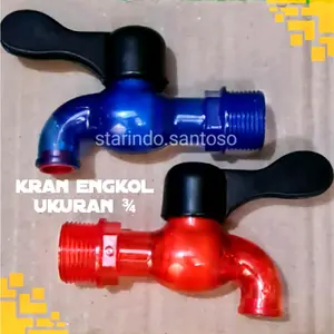 Kran Engkol PVC 3/4 Transparan Lotus Pipa Keran Putar - Plastik