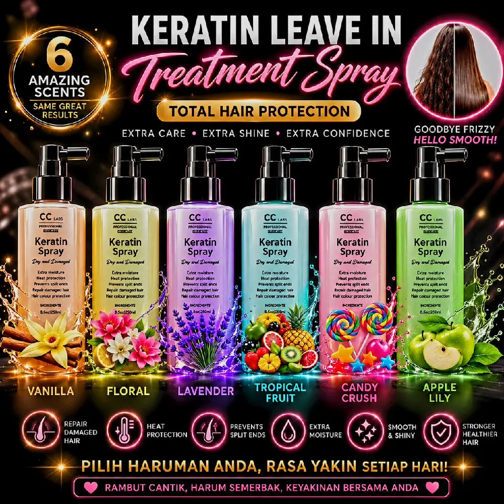 Keratin Hair Treatment Leave In Spray 250ml Keratin Spray keratin treatment Haircare