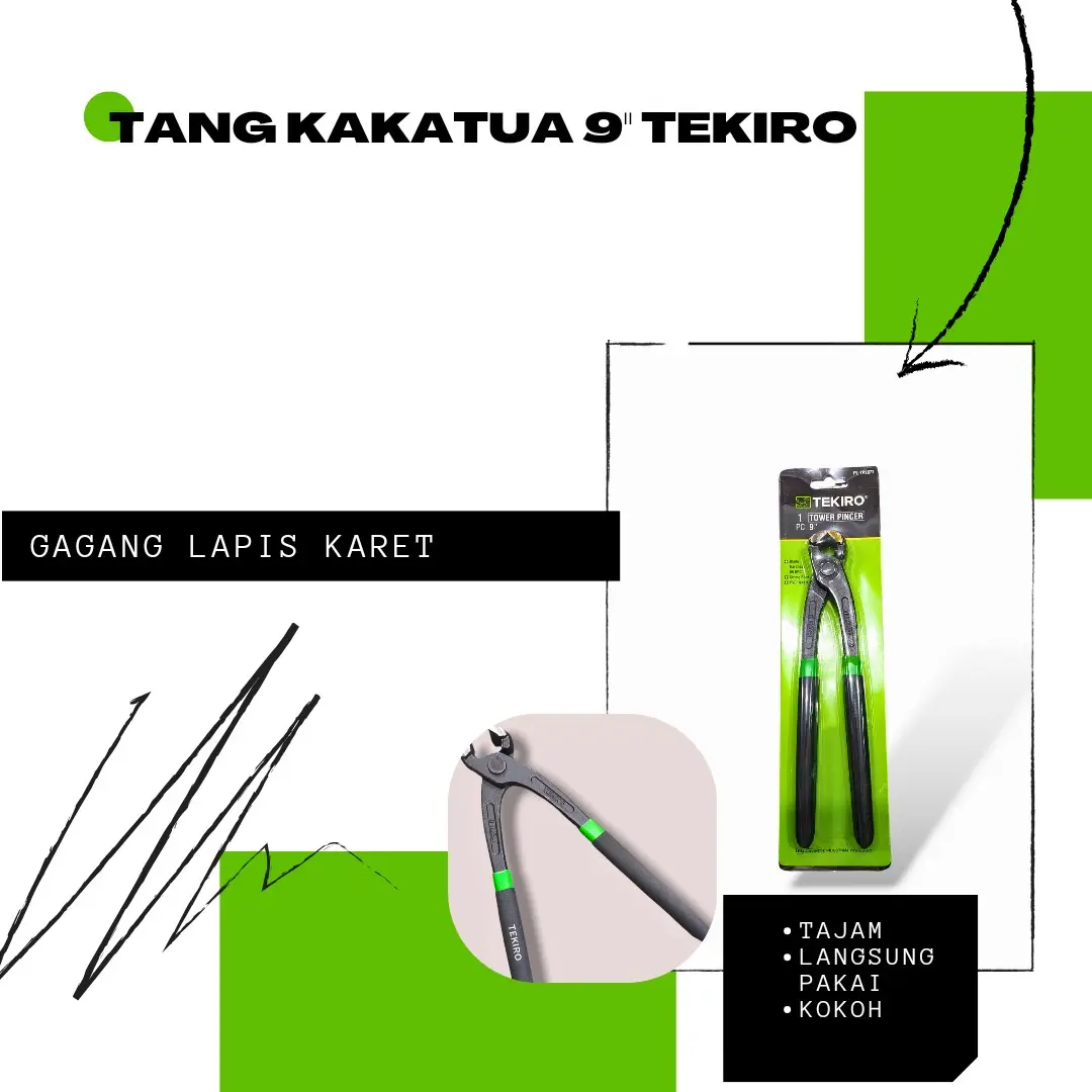 Tang gegep tekiro 9" tang kakatua tekiro 9 inch