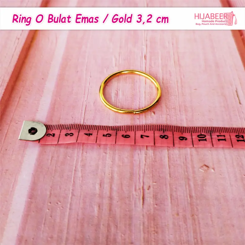 Ring O Bulat Emas 3.2 cm Aksesoris Tas /10pcs 4