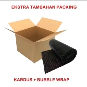 tambahan packing kardus dan bubble wrap