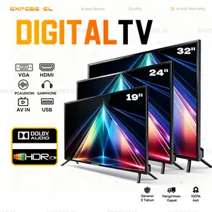 TV Digital LED 17 19 22 24 32 Inch LCD/LED Televisi Digital HDMI USB 4k Support PS3 PS4 Bisa Jadi Monitor dengan Dolby Audio dan HDR+
