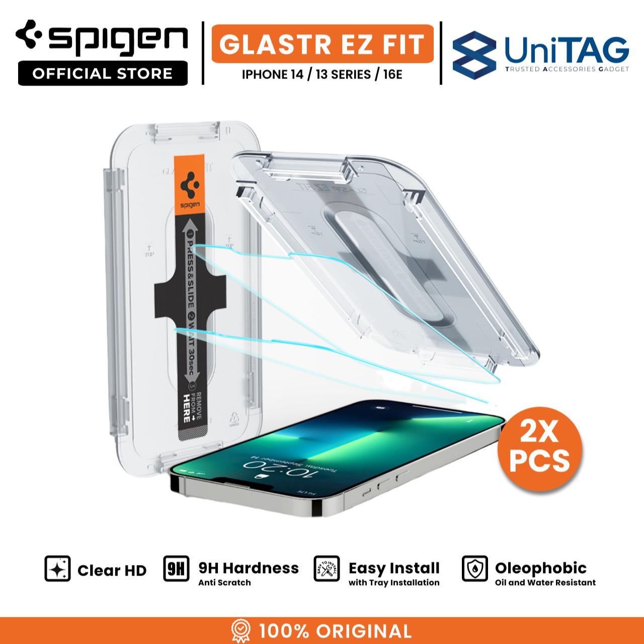 Spigen iPhone 14 Pro Tempered Glass with Tray 2 Pack GlastR EZ Fit - Transparency AGL05214